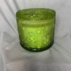 Harry Slatkin for Homeworkx Lemon Leaf Green Glass Candle